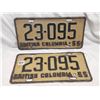 Image 1 : 1955 B.C Matching License Plates