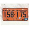 Image 1 : 1976 NFLD and Labrador License Plate