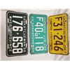 Image 1 : 1956, 1965, 1967 Sask License Plates