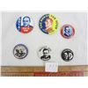 Image 1 : 6 Political Buttons