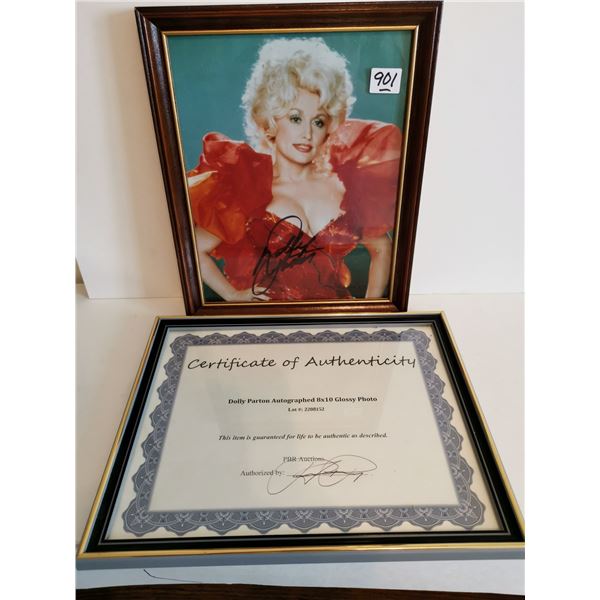 Signed Dolly Parton Picture with certificate of authenticity Schmalz Signed Dolly Parton Picture with certificate of authenticity Schmalz