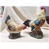 Image 4 : Hen and Rooster resin pair, 12" high rooster