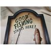Image 4 : Good Fishing starts here sign, embossed 27"x17"