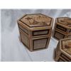 Image 2 : 3 Japanese stacking trinket wooden boxes, lot 1