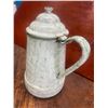 Image 4 : Granite ware, coffee pot - 9 1/2" tall - green and white