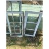 Image 3 : Lot of 4 various size windows, 1 is a metal frame - as is condition