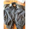 Image 1 : Leather sleeved jacket with cotton twill body - Size M mens