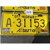 Image 3 : 1978 & '83 Alberta off-highway license plates