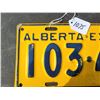 Image 2 : 1952 Albeta license plate - very good condition