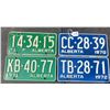 Image 1 : Four early 70's Alberta license plates - very good