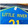 Image 2 : 18" X 18" little river metal sign - old