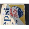 Image 2 : Pepsi - pepsi-cola bottle rack top sign 22" X 10.5", 2 sided (1962)