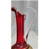 Image 8 : Vintage Red Glass Decanter Set