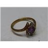 Image 1 : 18KGE gold ring with pink stone and two diamonds – 1.6g (diamonds unchecked)