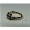 Image 2 : 18KGE gold ring with pink stone and two diamonds – 1.6g (diamonds unchecked)