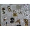 Image 3 : Lot of Costume jewelry earrings, rings & white jewelry box