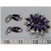 Image 3 : 2 pairs of earrings & 2 brooches – Sherman style