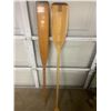 Image 1 : 2 wooden oars - 1 is Otter Creek - 60" long