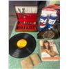 Image 2 : Large lot of collectibles, in tub - see pics - Pepsi, Coke, cutlery, clock records