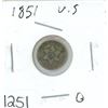 Image 1 : 1851 3¢ three cent USA - G