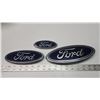 Image 1 : 3 various sized FORD emblems