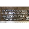 Image 2 : Lot of Vehicle Emblems - Taurus, Durango, Ventura, Plymouth, Grand Voyager, Dodge City