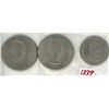 Image 1 : 2x 1965 Winston Churchill Commemorative 5 Shillings coins & 1x 1967 New Zealand 50 cent coin - Endea