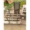 Image 3 : Pallet lot of - wagon, sleigh, stool, cabbage cutter, metal stand, etc.