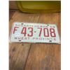Image 1 : 1958 Saskatchewan license plate