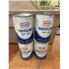 Image 2 : 4 Texaco oil tins full - valvoline