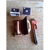 Image 1 : 2 4 1/4 " bumper plugs, gyproc sander and pipe wrench