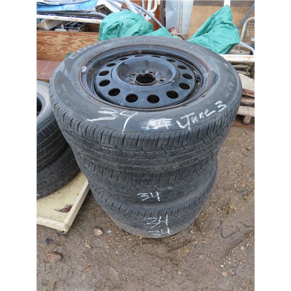 Set of 4 Cooper Tires with rims - M+S  195/65R15