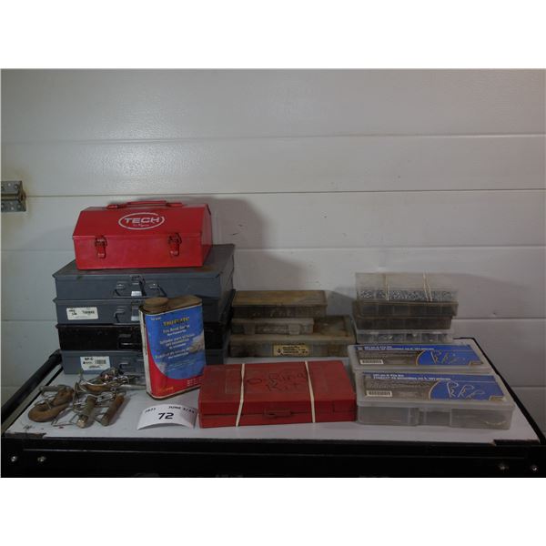 Large assortment of Fasteners/Metal Storage Containers