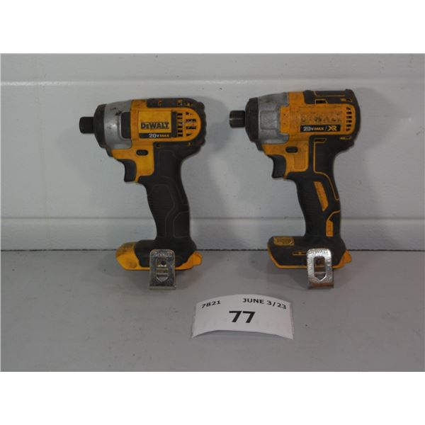 2 DeWalt Impact Drill (no charger or battery) works