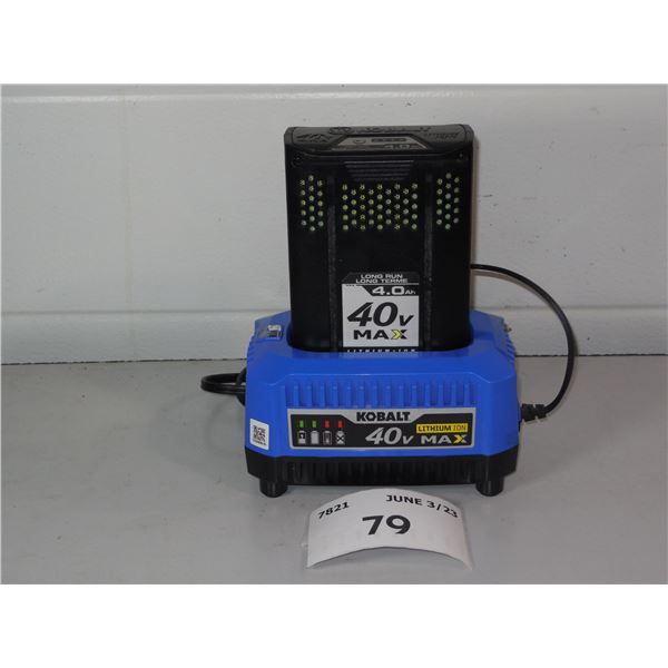 Kobalt 40V Charger & Battery