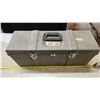 Image 1 : Large plastic "Tuffbox" tool box, one broken catch - 26"x9"Dx 10 1/2"H
