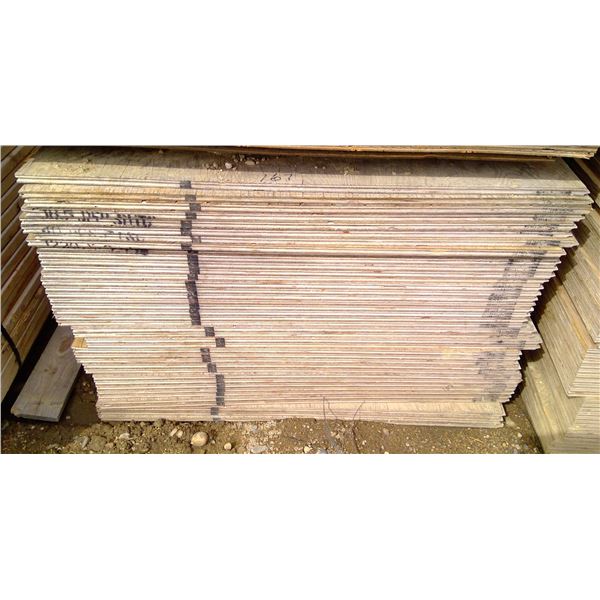 approx 41 pieces of 3/4 tongue and groove plywood