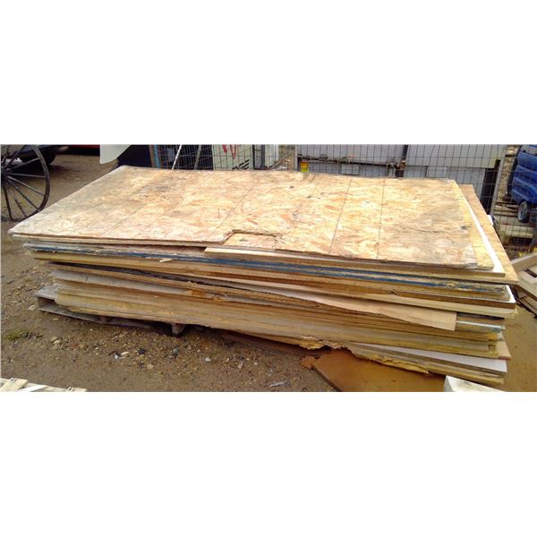 mixed particle board/plywood variosu thicknesses approx 32 pieces