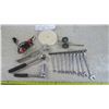 Image 1 : wrenches with rack, buffing wheel, marking tool, ratchets and soldering iron