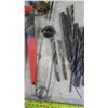 Image 5 : large bundle of drill bits + screwdrivers, pliers, laser level, blowtorch top, etc.