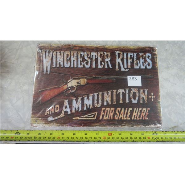 Tin Sign - winchester rifles
