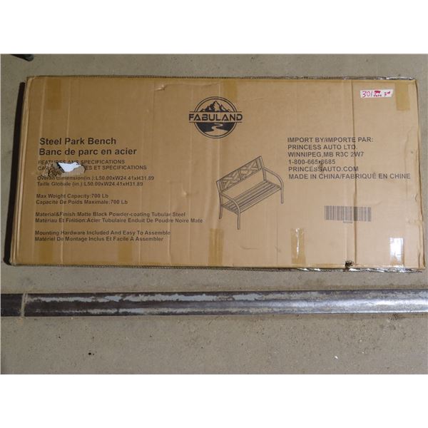 Fabuland Steel park bench - 50"x24.41"x31.89", 700lb capacity