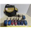 Image 1 : 8 Assorted 2-way radios/walkie-talkie's with carrying bag