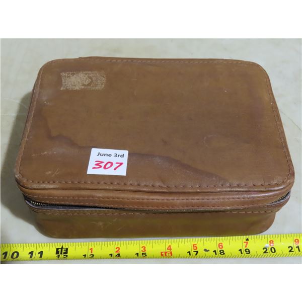 Vintage shaving kit with 2 razors, extra blades, comb, soap, etc.