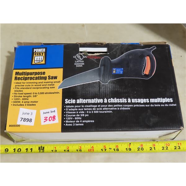 Power fist multipurpose reciprocating saw