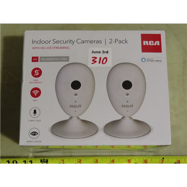 RCA indoor security Cameras -2 pack with HD live streaming - New/sealed in packaging