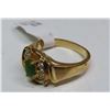 Image 1 : KAS Genuine Jade Ring size 08, Jart 08, 14KT Gold Plated - 4.6grams - Comes in ceramic holder