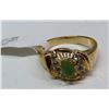 Image 4 : KAS Genuine Jade Ring size 08, Jart 08, 14KT Gold Plated - 4.6grams - Comes in ceramic holder