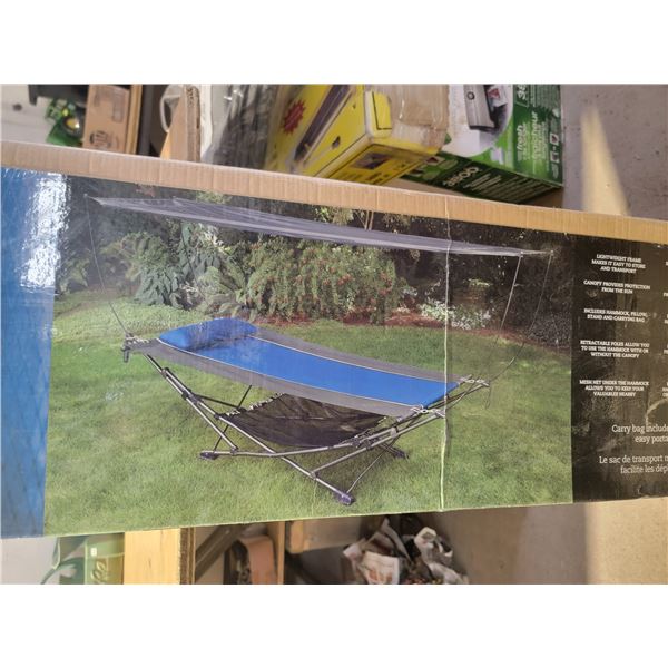 foldable hammock w/ canopy (looks brand new)