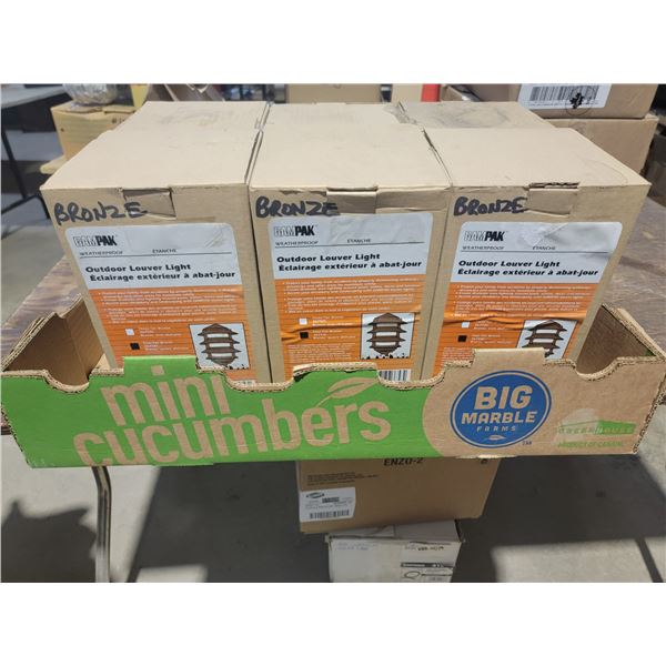 6 bronze 120v louver lights